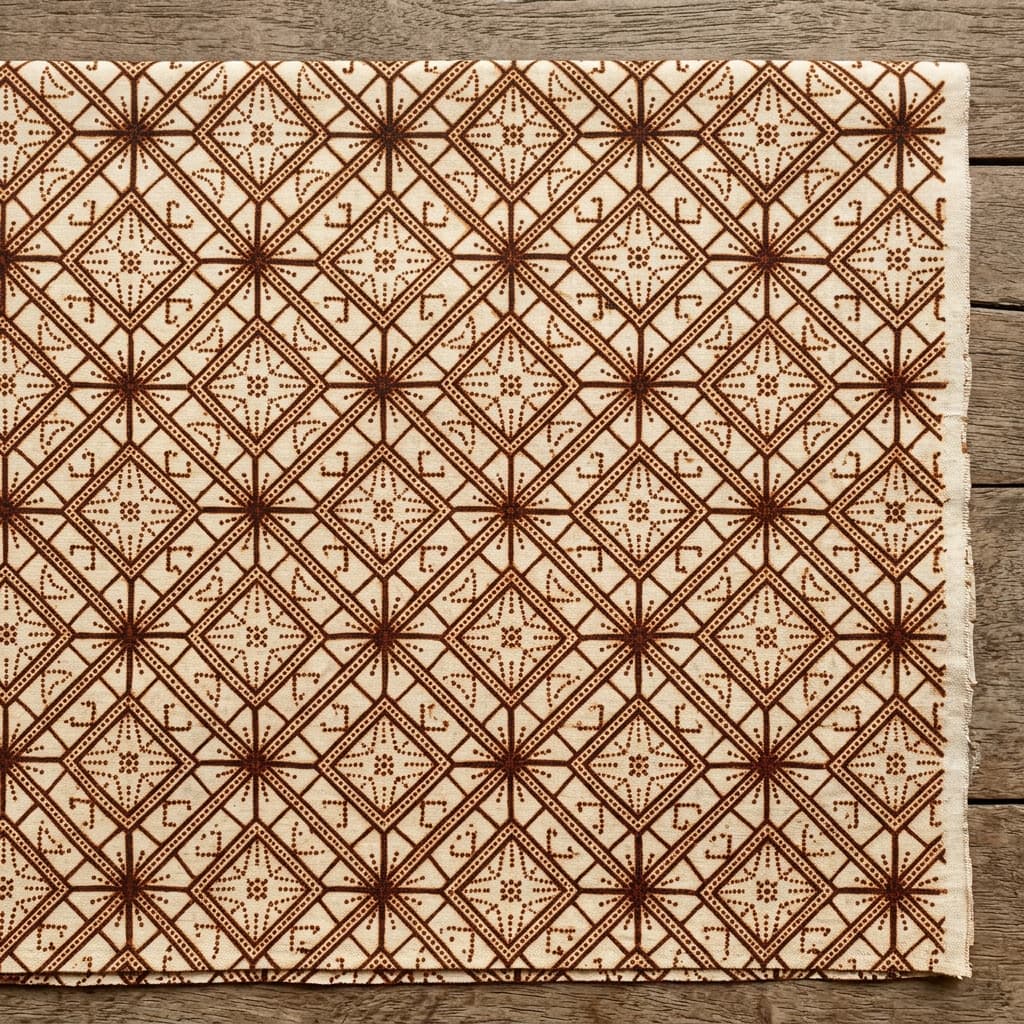 Kain batik Nitik geometris soga – batik tradisional khas Jawa Tengah Puspanyidra